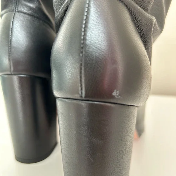 Aquazzura Black Leather Boogie Boots Sz 38.5